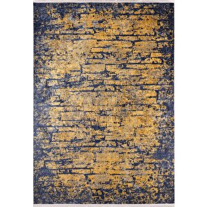 Modern Altın Desen Dijital Baskı Yıkanabilir Hipoalerjenik Kaymaz Taban Halı Yolluk 240x340 cm