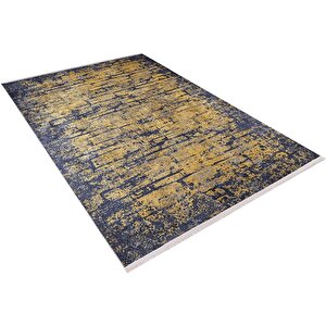 Modern Altın Desen Dijital Baskı Yıkanabilir Hipoalerjenik Kaymaz Taban Halı Yolluk 240x340 cm