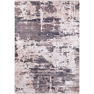 Modern Bej Dijital Baskı Hipoalerjenik Kaymaz Taban Halı Yolluk 100x300 cm