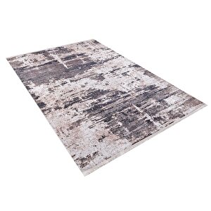Modern Bej Dijital Baskı Hipoalerjenik Kaymaz Taban Halı Yolluk 100x300 cm