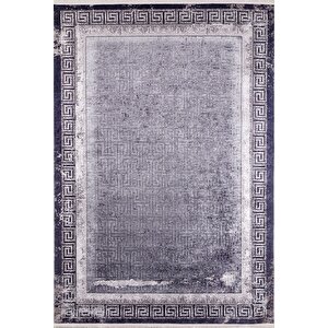 Modern Antrasit Dijital Baskı Yıkanabilir Hipoalerjenik Kaymaz Taban Halı Yolluk Ha073 100x200 cm