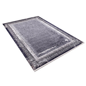 Modern Antrasit Dijital Baskı Yıkanabilir Hipoalerjenik Kaymaz Taban Halı Yolluk Ha073 100x200 cm
