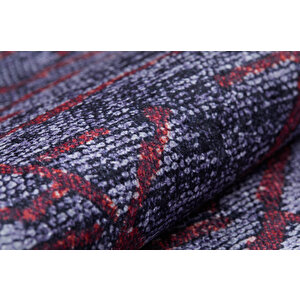 Modern Mor Kırmızı Desen Dijital Baskı Hipoalerjenik Kaymaz Taban Halı Yolluk Ha231