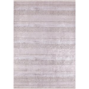 Modern Gri Dijital Baskı Yıkanabilir Hipoalerjenik Kaymaz Taban Halı Yolluk Ha072 100x300 cm