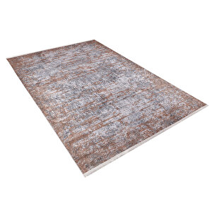 Modern Kahverengi Dijital Baskı Hipoalerjenik Kaymaz Taban Halı Yolluk Ha112 80x200 cm