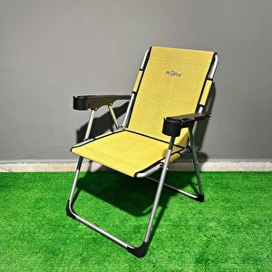Rock 2li Bardaklı Katlanabilir Sandalye Ve Masa Seti Hardal a06