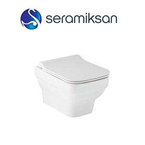 Seramiksan Bold Kanalsız Asma Klozet A091001H, Seramiksan Yavaş Kapak