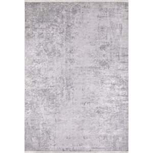 Modern Gri Dijital Baskı Yıkanabilir Hipoalerjenik Kaymaz Taban Halı Yolluk Ha053 100x150 cm