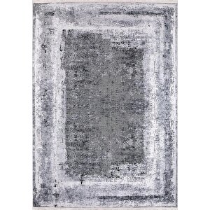 Modern Gri Dijital Baskı Yıkanabilir Hipoalerjenik Kaymaz Taban Halı Yolluk Ha040 240x340 cm
