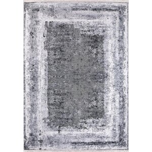 Modern Gri Dijital Baskı Yıkanabilir Hipoalerjenik Kaymaz Taban Halı Yolluk Ha040 80x300 cm