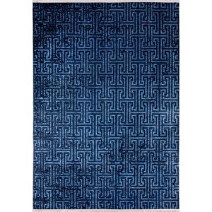 Modern Lacivert Dijital Baskı Yıkanabilir Hipoalerjenik Kaymaz Taban Halı Yolluk 120x200 cm