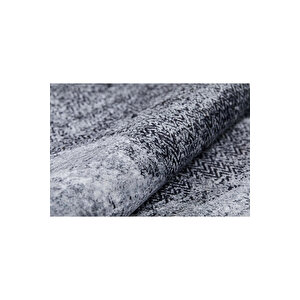 Modern Gri Dijital Baskı Yıkanabilir Hipoalerjenik Kaymaz Taban Halı Yolluk Ha040 80x150 cm