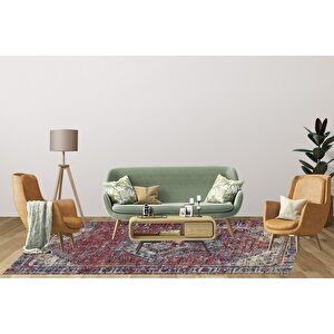 Klasik Kırmızı Salon&oturma Odası Yolluk&yatak Odası Dijital Baskılı Makinede Yıkanabilir Kaymaz Taban Saçaklı Halı Hk002 240x340 cm