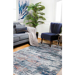 Modern Gri&kahverengi Dijital Baskı Yıkanabilir Hipoalerjenik Kaymaz Taban Halı Yolluk Ha039