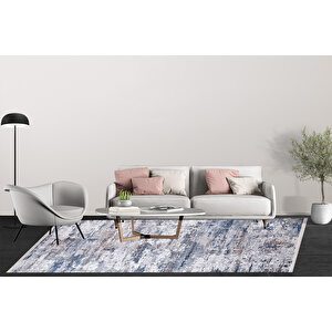 Modern Gri&kahverengi Dijital Baskı Yıkanabilir Hipoalerjenik Kaymaz Taban Halı Yolluk Ha039 80x300 cm