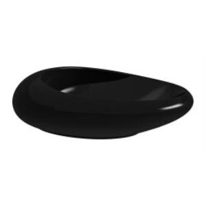 Vitra İstanbul Çanak Lavabo 4280b470-0016 Yuvarlak - 60x55 Cm - Armatür Deliksiz - Su Taşma Deliksiz - Clean - Siyah