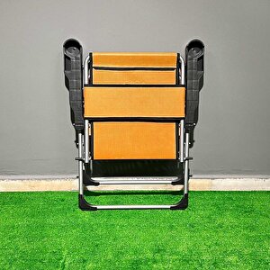 Argeus Rock 4'lü Bardaklı Katlanabilir Sandalye Ve Masa Seti - Şeftali (a-09)
