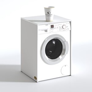Çamaşır Makinesi Dolabı Naum Beyaz 90x70x60 Banyo Kapaksız Arkalıksız