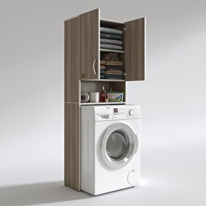 Çamaşır Makinesi Dolabı Sinem Crd 180*066*30 Banyo Kiler Kapaklı Arkalıklı