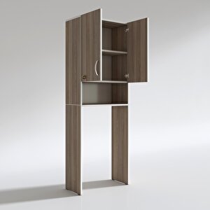 Kenzlife Çamaşır Makinesi Dolabı Sinem Crd 180*066*30 Banyo Kiler Kapaklı Arkalıklı