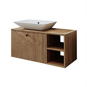 Roomart Ayaksız Lavabolu Mdf 95 Cm Çekmeceli Banyo Dolabı