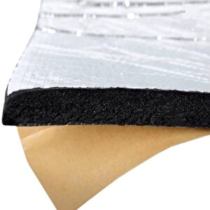 Alüminyum Folyolu Araç Oto Ses Isı Yalıtımı 120x100cm 13mm Folyolu Kendinden Yapışkanlı Kauçuk Izolasyon Malzemesi 100x120 cm