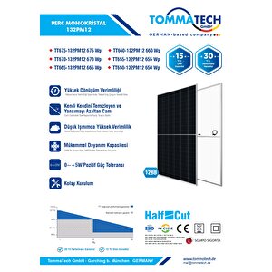 Tommatech 550wp 108pm M12 Hc-mb Güneş Paneli