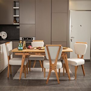 Palace İskandinav Mutfak Masa Takımı 4 Sandalye 1 Masa