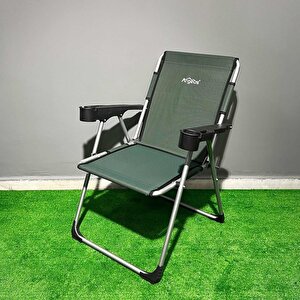 Argeus Rock Katlanabilir Kamp Sandalyesi Bardaklı - Haki (a-04)