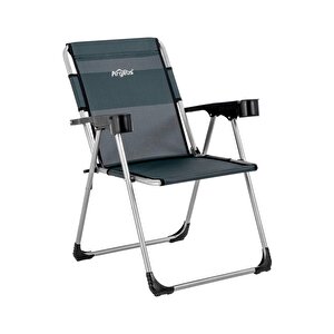 Katlanabilir Piknik Ve Kamp Sandalyesi - Bardaklıklı - Rock - Haki (a-04-r10)- 140kg Taşıma