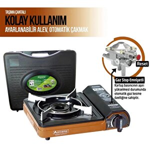 Orcamp Tekli Portatif Ocak Turuncu Ck-505