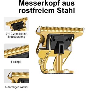 Şarj Edilebilir Sakal Hassas Profesyonel Tıraş Makinesi Gold  Rf-1218