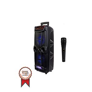 Kts-1743 Uzaktan Kumandalı Ve Mikrofonlu Karaoke Bluetooth Hoparlörü