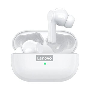 Lenovo Lp1s Tws Bluetooth 5.0 Kulakiçi Kablosuz Telefon Kulaklığı Beyaz