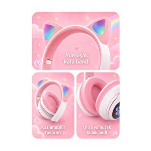 Torima HD90 Pembe Kulak Üstü Kablosuz Bluetooth Kulaklık