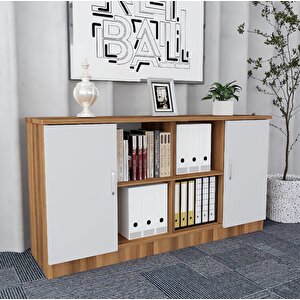 Oliver 5'li Ofis Takımı Model 4 Çam Beyaz Montaj Dahil