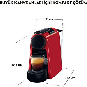 Nespresso D30 Red Essenza Mini Kahve Makinesi Kırmızı