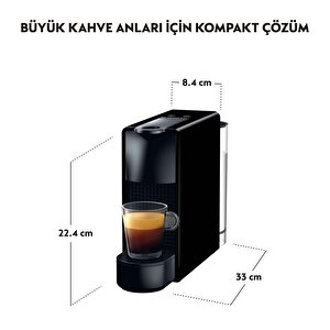 Nespresso C35 Black Essenza Mini Bundle Kahve Makinesi (siyah)