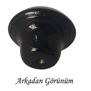 Siyah Noktalı Mantar Düğme Kulp Mobilya Çekmece Dolap Kapak Kulbu Metal Kulp Aksesuarları Vidalı