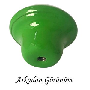 3 Adet Yeşil Noktalı Mantar Düğme Kulp Çocuk Bebek Mobilya Çekmece Dolap Kapak Kulbu Metal Kulp Aksesuarları Vidalı