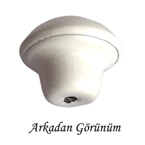 15 Adet Beyaz Mantar Düğme Kulp Mobilya Çekmece Dolap Kapak Kulbu Metal Kulp Aksesuarları Vidalı