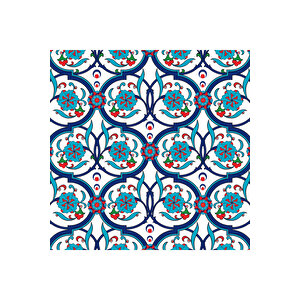 Osmanlı Çini Desenli Yapışkanlı Folyo, Dekoratif Su Geçirmez, Silinebilir Yüzey Kaplama Folyosu 0705 45x500 cm 
