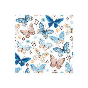 Kelebek Desenli Yapışkanlı Folyo, Kendinden Yapışkan Tezgah Arası Ve Mobilya Kaplama Stickerı 1302 90x1500 cm