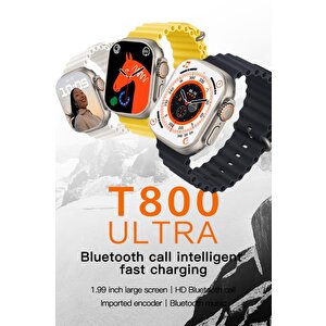 T800 Ultra 45mm Tam 00ekran Bt Çağrı Özellikli Akıllı Saat Turuncu