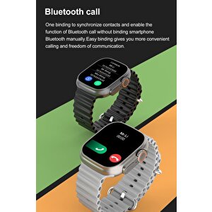 Torima 10i̇n1 Akıllı Tam Dokunmatik Bluetooth Çağrı Müzik Çalar Apple Ios Android Uyumlu Saat Turuncu