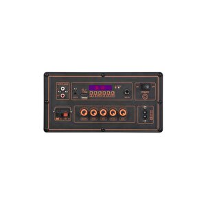 Torima B-q12 Mikrofonlu Kumandalı Taşınabilir Tekerlekli Bluetooth Hoparlör Kahverengi