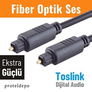 Irenis Fiber Optik Kablo Toslink Optik Ses Kablosu, Ekstra Kalın 1,5 metre