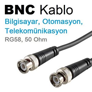 Irenis Bnc Kablo 50 Ohm Bilgisayar, Otomasyon, Telekom, Rg58 5 m