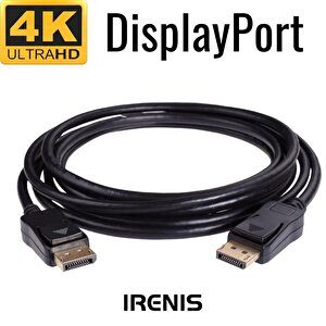 Irenis Displayport Kablo - 19 Pin - 165 Hz Destekli - 21 Gbit 2 m