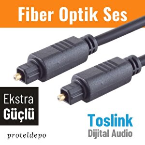 Irenis Fiber Optik Kablo Toslink Optik Ses Kablosu, Ekstra Kalın 3 m